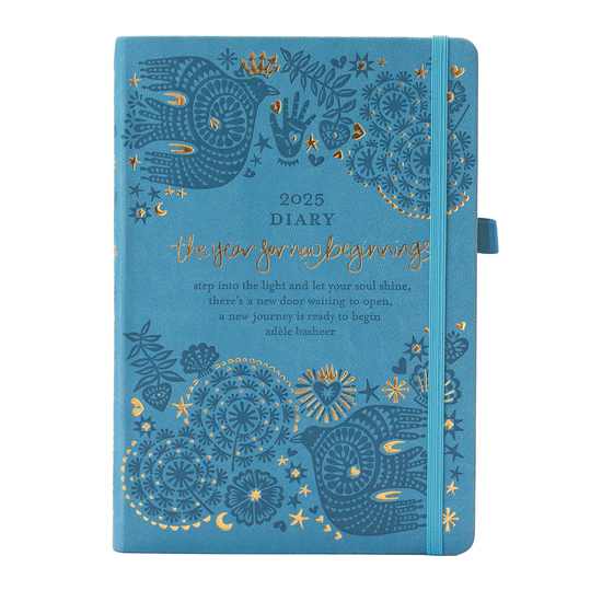 2025 Diary Planner | The Year for New Beginnings - Denim Days Blue