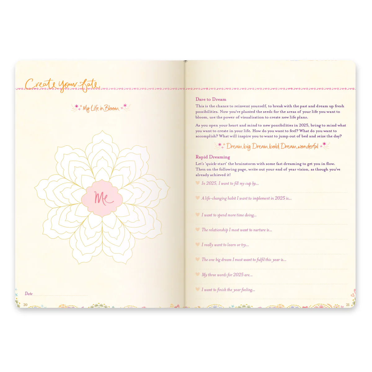 2025 Diary Planner | The Year for New Beginnings - Denim Days Blue