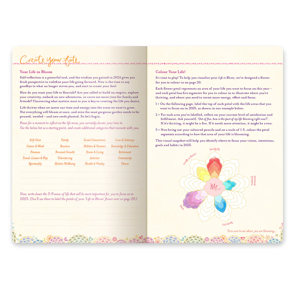 2025 Diary Planner | The Year for New Beginnings - Denim Days Blue