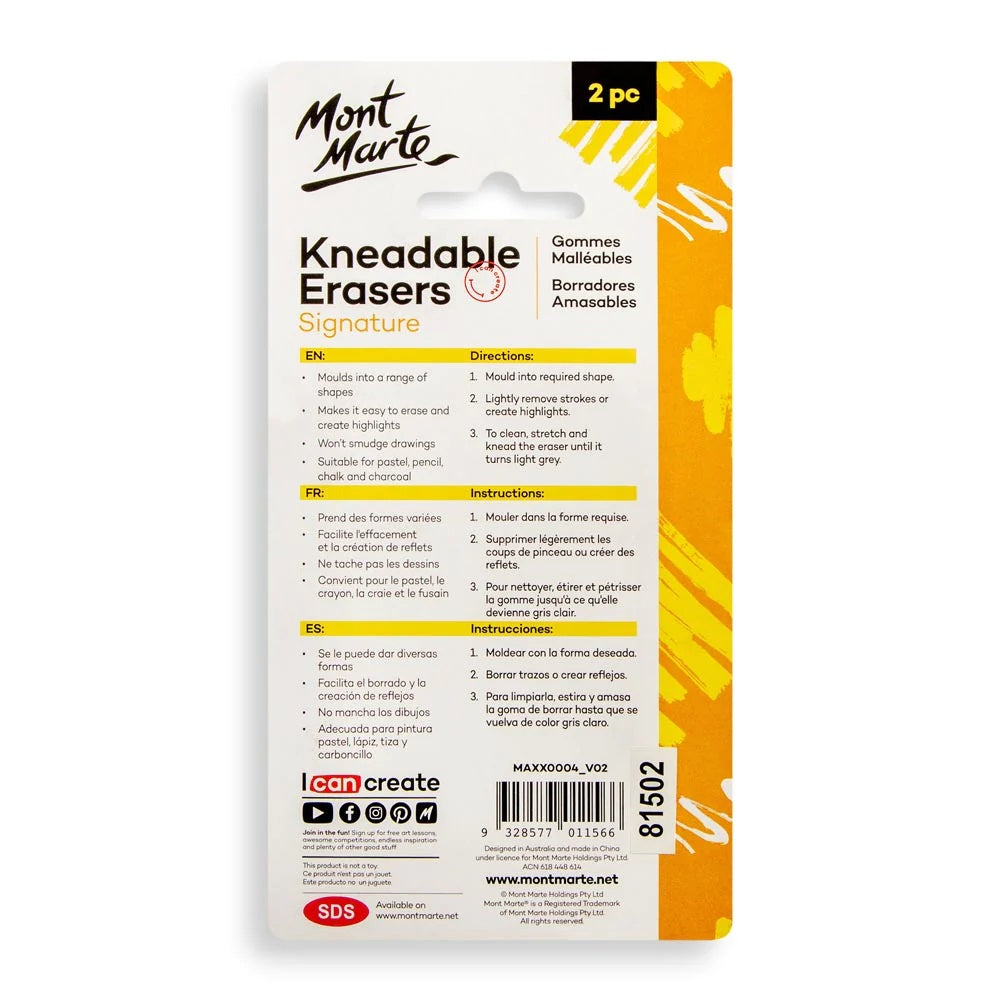 Mont Marte - Kneadable Erasers Signature 2pc