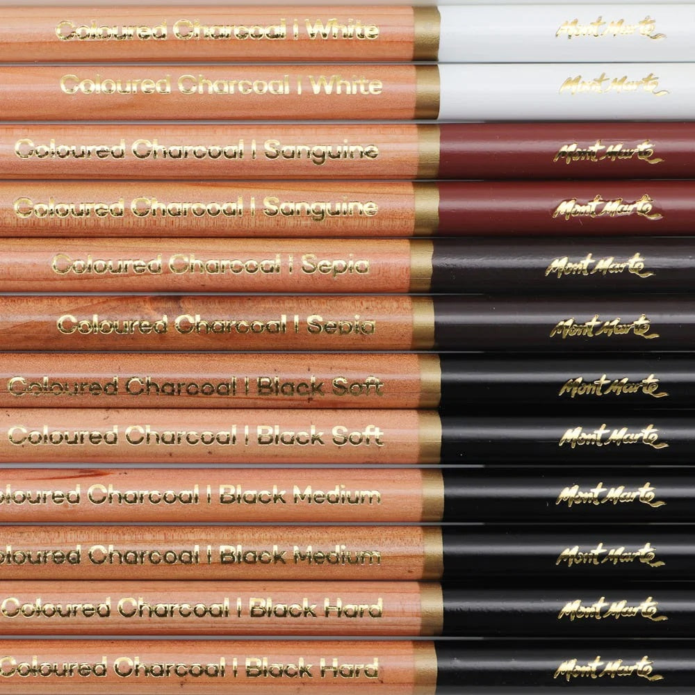 Mont Marte - Coloured Charcoal Pencils Signature 12pc