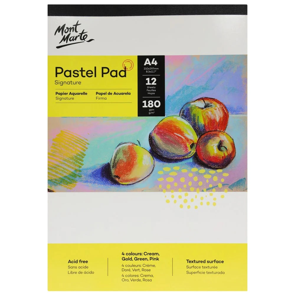 Mont Marte - Pastel Pad 4 Colours Signature 12 Sheet A4