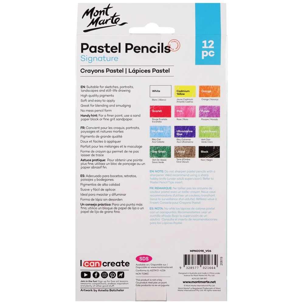 Mont Marte - Pastel Pencils Signature 12pc