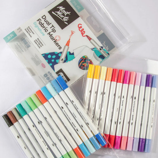 Mont Marte - Fabric Markers Dual Tip 24pc