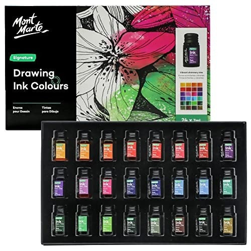 Mont Marte - Drawing Ink Colors Signature 24pc X 0.24 US Fl.oz (7ml)
