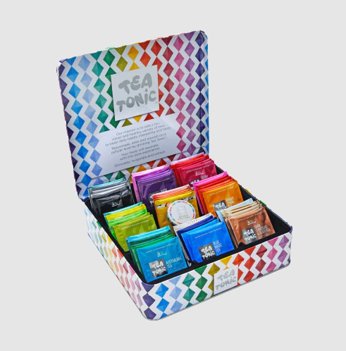 Tea Tonic - Grande High Tea Chest 63 Teabags + Mini Gold Sugar