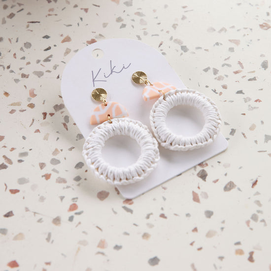 Splosh - Earrings Kiki Pink & White Hoop