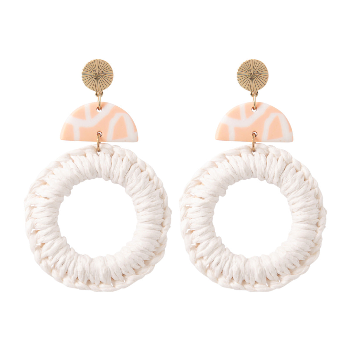 Splosh - Earrings Kiki Pink & White Hoop