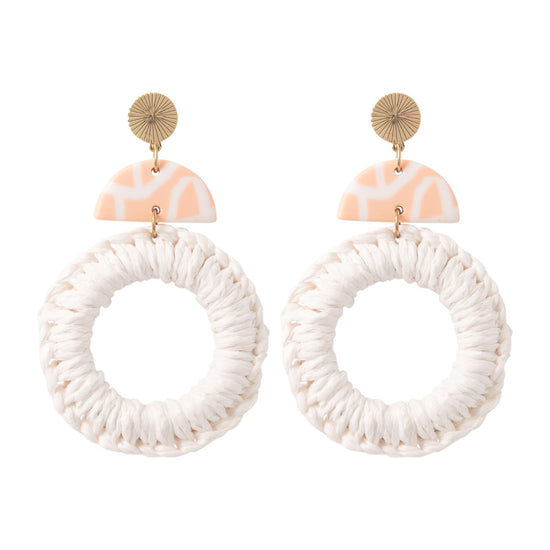Splosh - Earrings Kiki Pink & White Hoop