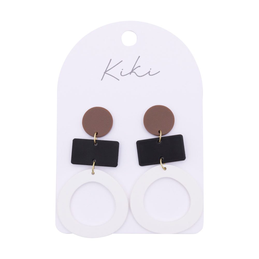 Kiki Black & White Dangle Earrings