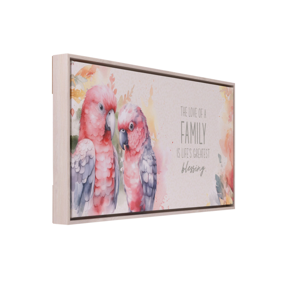 Splosh - Native Blooms Galah Framed Canvas 94x44 - Pick Up Only