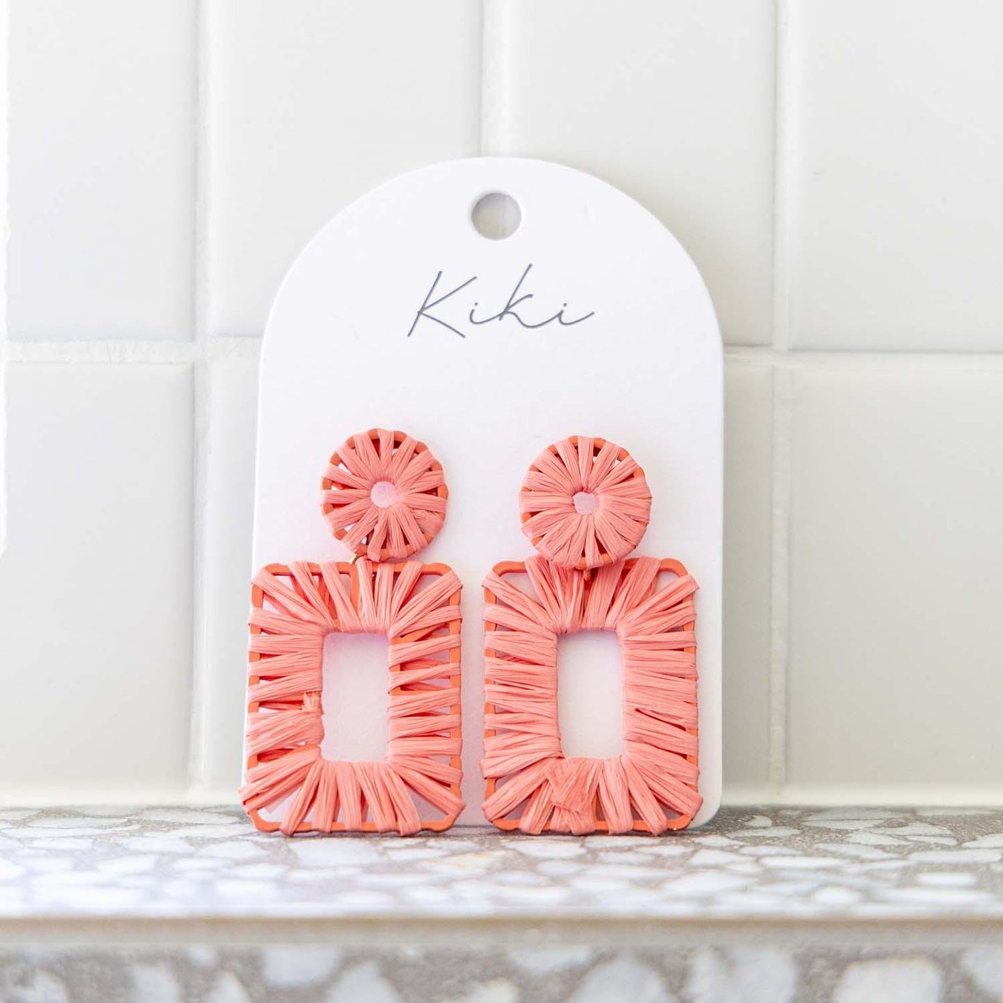 Splosh | KiKi Earrings | Pink Rectangles Earrings