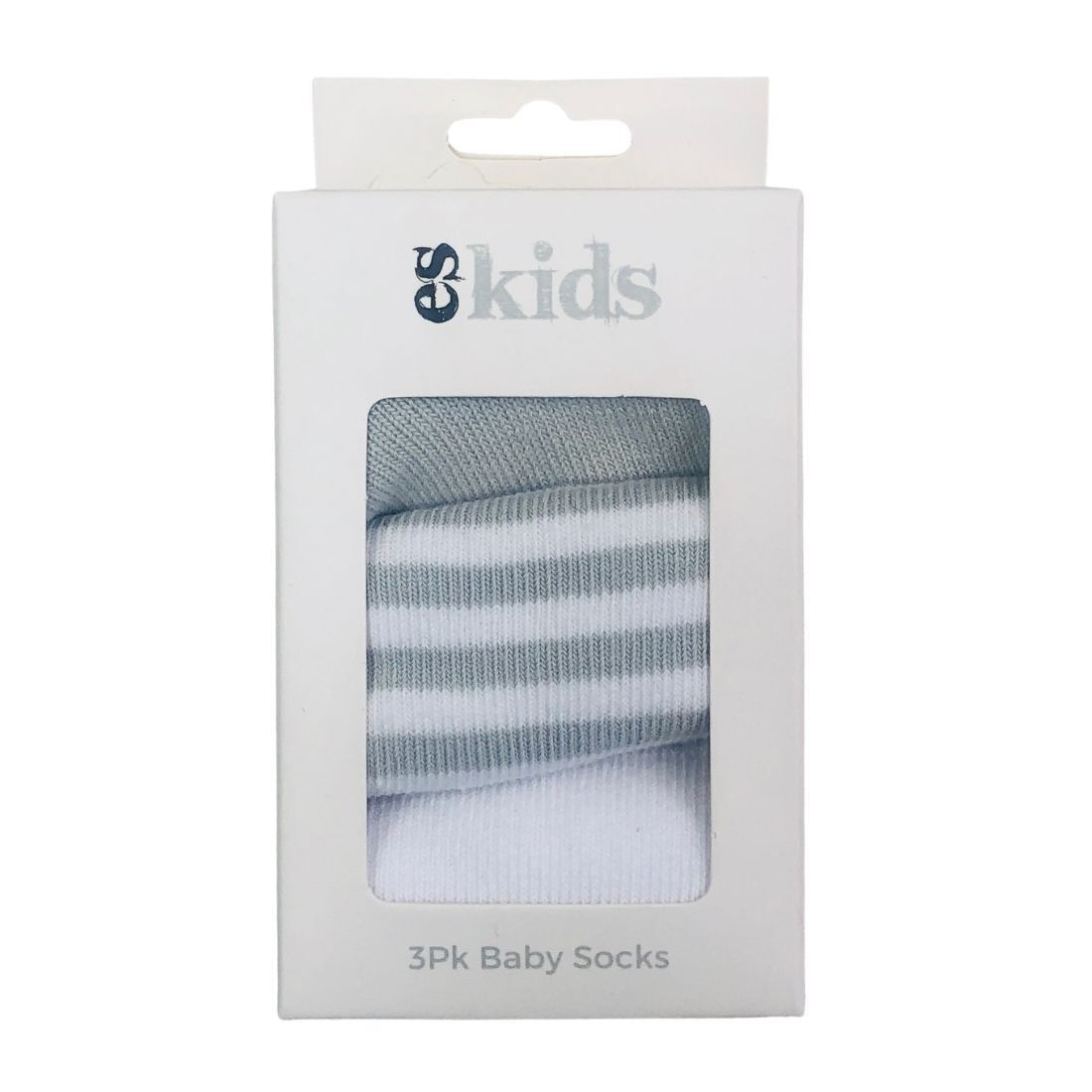 ES Kids - Baby Socks 3 Pack Grey Stripe