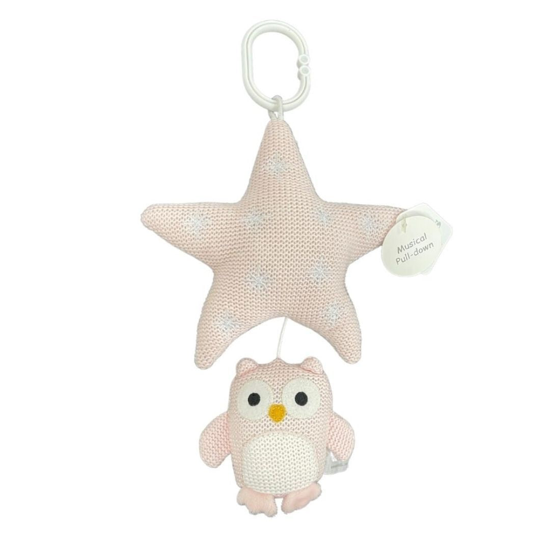 ES Kids - Knitted Musical Owl Pink