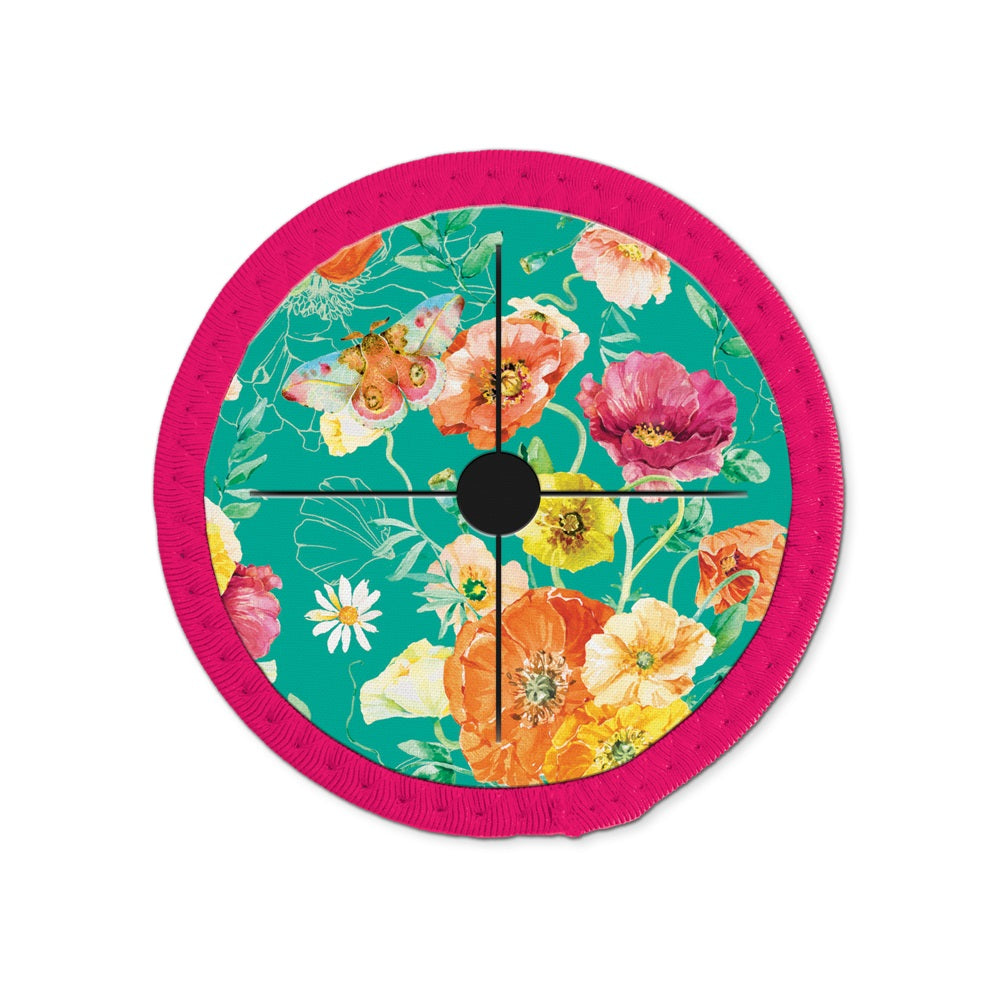 Lisa Pollock Wine Glass Coaster - Bright Poppies