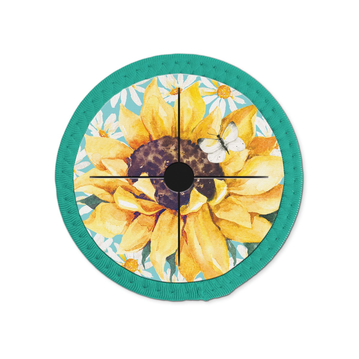 Lisa Pollock Wine Glass Coaster - Sunflower Dasies