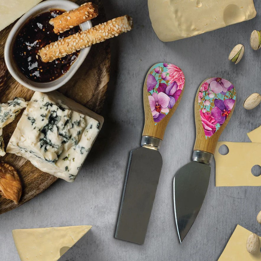Cheese Knives - Rose Bouquet