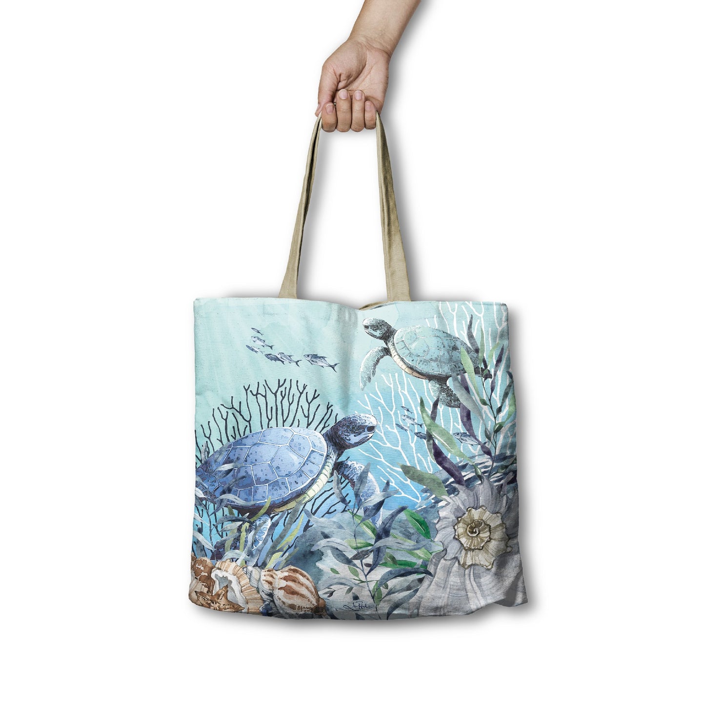Reusable Shopping Bag - Reef Turtle