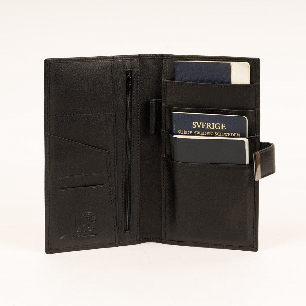 Scudo Family Passport Wallet - Black