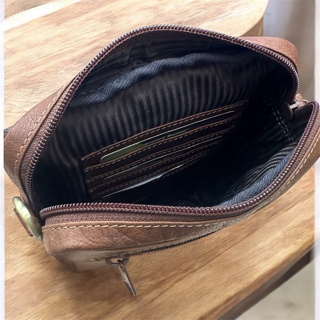 Franco Bonini - Small Crossbody Bag Cognac